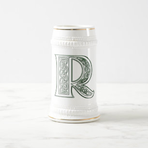 Jarra De Cerveza KRW - R - Stein con monograma céltico