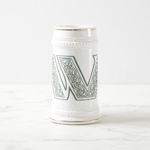 Jarra De Cerveza KRW - W - Stein con monograma céltico