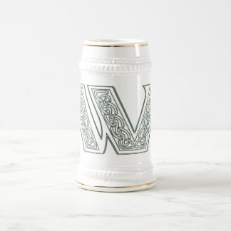Jarra De Cerveza KRW - W - Stein con monograma céltico