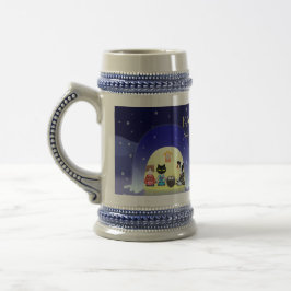 Jarra De Cerveza La celebración de nieve de Edo-Neko