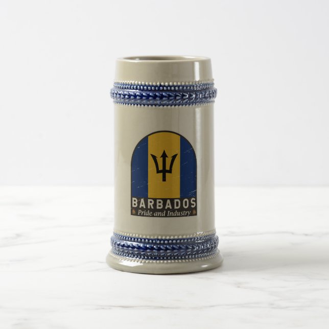 Jarra De Cerveza La cosecha de la bandera de Barbados es de mal gus (Centro)