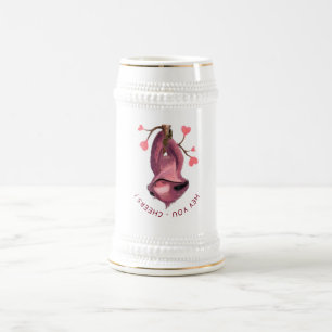Jarra De Cerveza La divertida y romántica sonrisa Cheer Stein