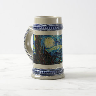 Jarra De Cerveza La famosa pintura de Van Gogh, Noche estrellada