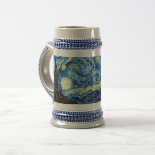 Jarra De Cerveza La famosa pintura de Van Gogh, Noche estrellada