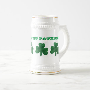 JARRA DE CERVEZA LÁ FELIZ ST PATRICK
