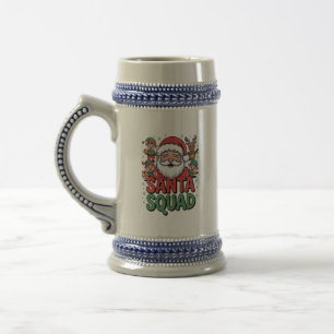 Jarra De Cerveza La mala influencia de Santa (Equipo divertido de S