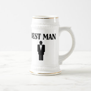 Jarra De Cerveza La mejor cerveza Stein de la boda del hombre