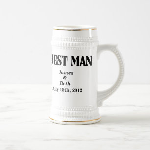 Jarra De Cerveza La mejor cerveza Stein del hombre de la boda de