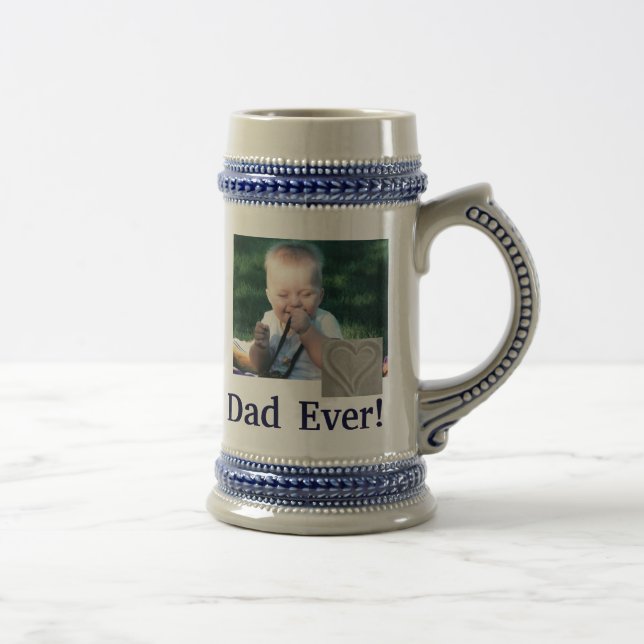 Jarra De Cerveza La mejor foto Stein del papá (Derecha)