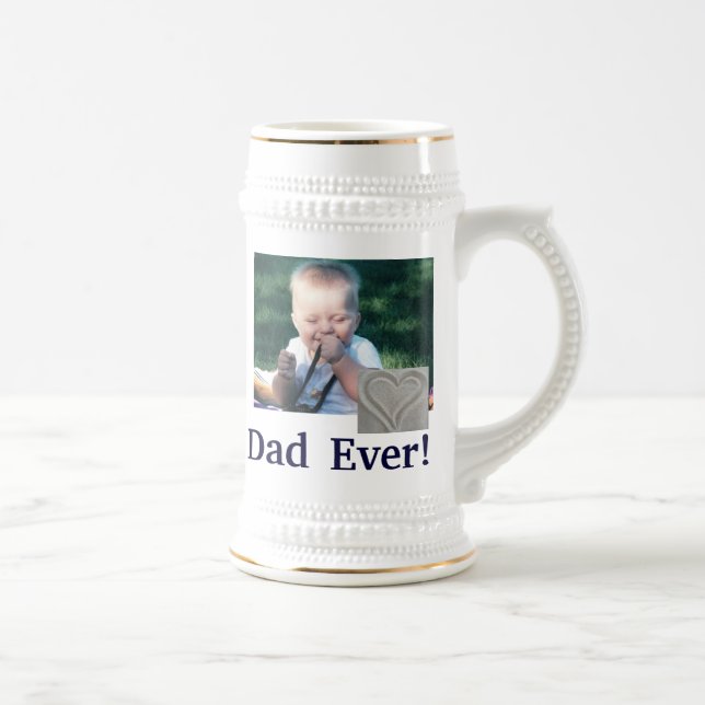 Jarra De Cerveza La mejor foto Stein del papá (Derecha)