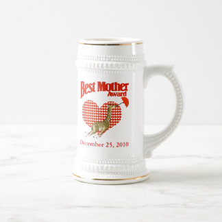Jarra De Cerveza La mejor jirafa del premio Madre Stein con el cora