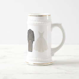 Jarra De Cerveza La novia y el novio de marfil Stein