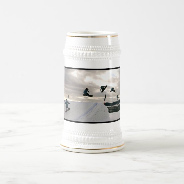 Jarra De Cerveza La snowboard engaña la cerveza Stein (Centro)