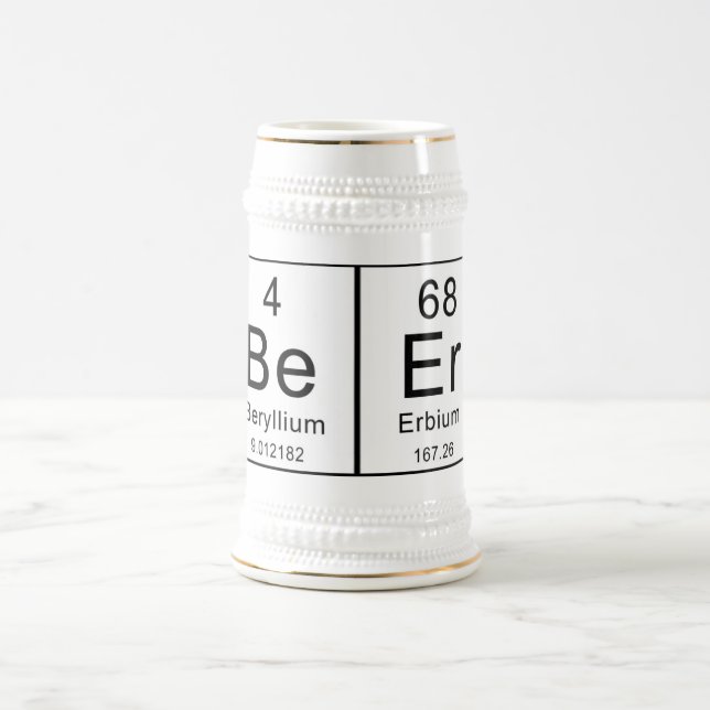 Jarra De Cerveza ¡La tabla periódica deletrea la cerveza! (Centro)