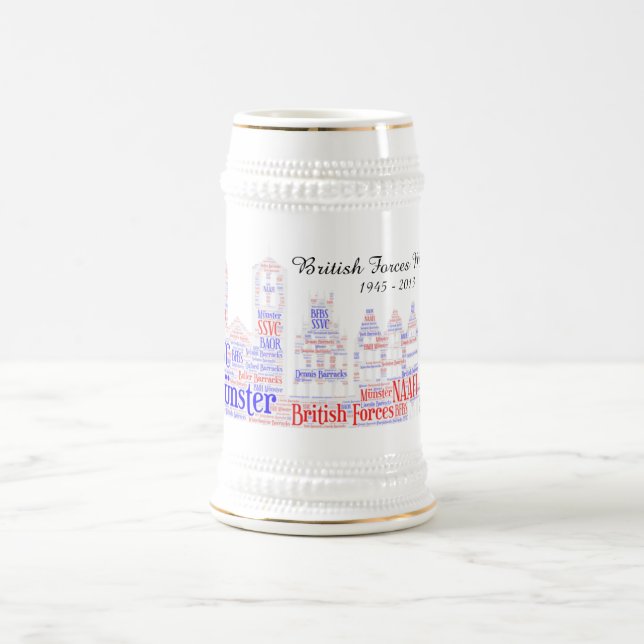 Jarra De Cerveza Las fuerzas británicas se mueven al estilo blanco (Centro)