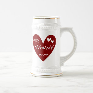 Jarra De Cerveza Las mejores camisetas y regalos de la niñera del