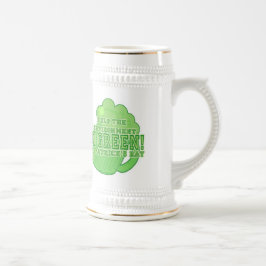 Jarra De Cerveza Lema verde de Saint Patricks