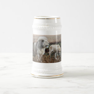 Jarra De Cerveza León de Suráfrica como rey
