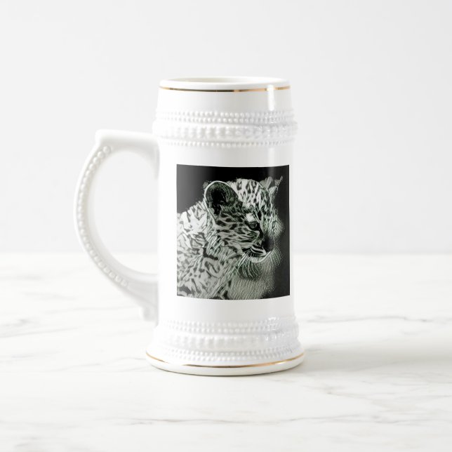 Jarra De Cerveza Leopardo árabe Cub Stein (Izquierda)
