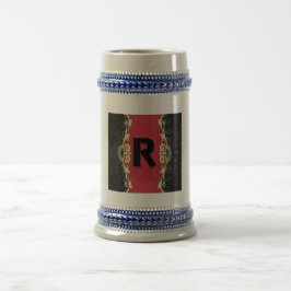 Jarra De Cerveza Letras de amor "R"
