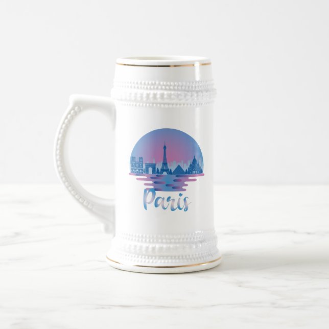 Jarra De Cerveza Línea aérea de París - Francia Travel (Izquierda)