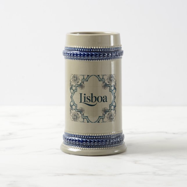 Jarra De Cerveza Lisboa Portuguese Azulejo Ceramic-Style Mug – Viva (Centro)