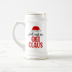 Jarra De Cerveza Llámame Gigi Claus-56374
