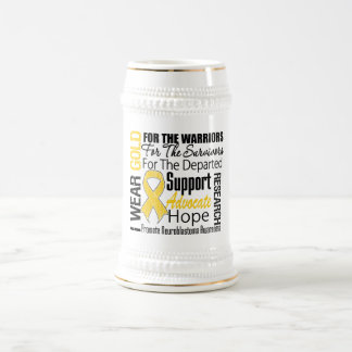 Jarra De Cerveza Llevo el tributo Neuroblastoma del collage de la