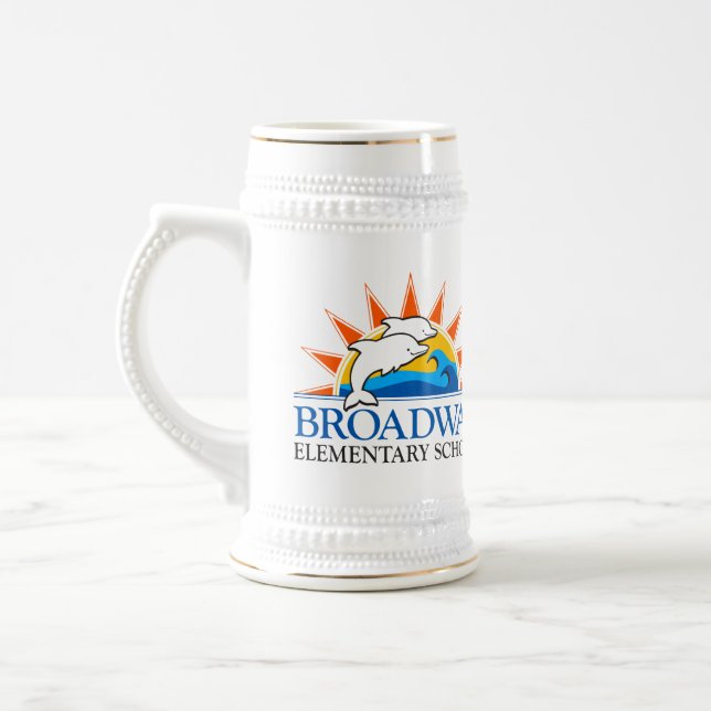 Jarra De Cerveza Logo de Broadway Elemental School Mug (Izquierda)