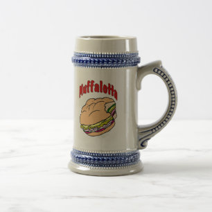 Jarra De Cerveza Logotipo de sandwich de muffalotta