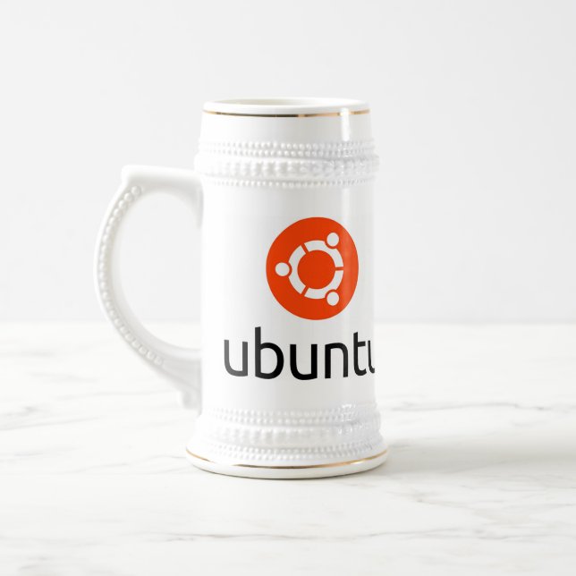Jarra De Cerveza Logotipo de Ubuntu Linux (Izquierda)