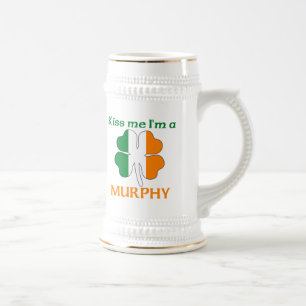 Jarra De Cerveza Los irlandeses personalizados me besan que soy