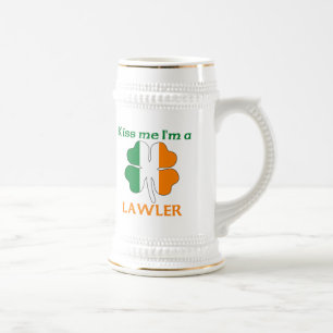 Jarra De Cerveza Los irlandeses personalizados me besan que soy