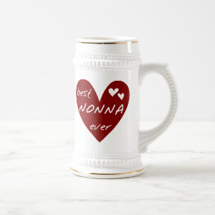 Jarra De Cerveza Los mejores regalos de las camisetas de Nonna del
