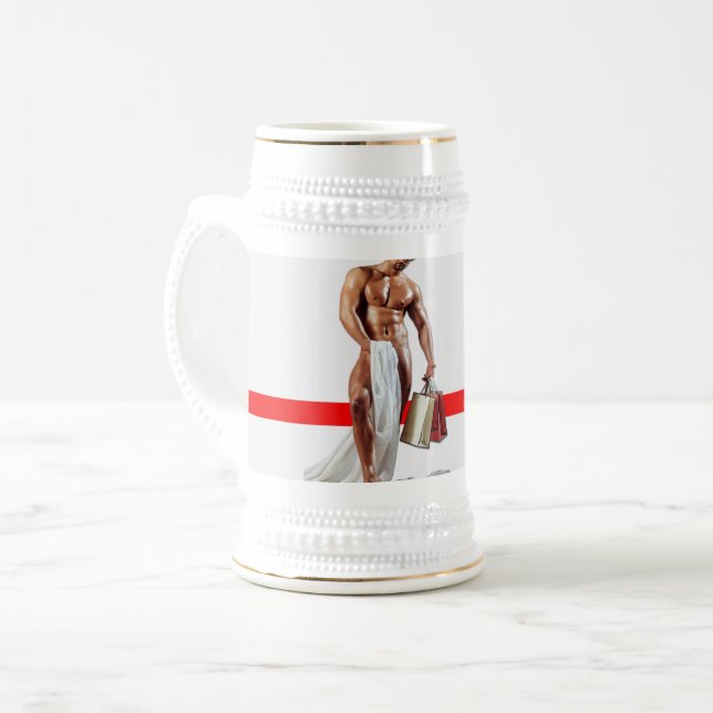 Jarra De Cerveza Los Navidades de SlipperyJoe compran papel blanco  (Anverso izquierdo)