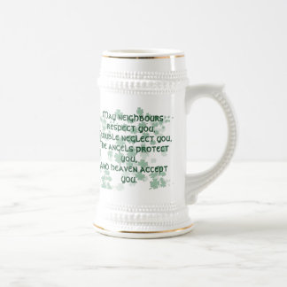 Jarra De Cerveza Los vecinos irlandeses de Bendición Mug-May te res