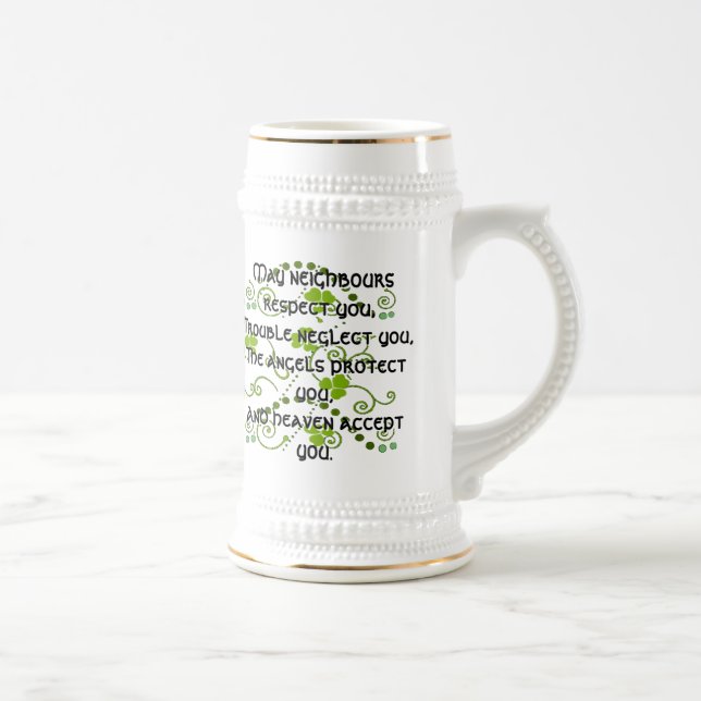 Jarra De Cerveza Los vecinos irlandeses de Bendición Mug-May te res (Derecha)