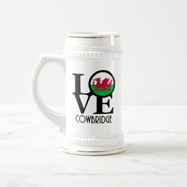 Jarra De Cerveza LOVE Cowbridge Wales (Izquierda)