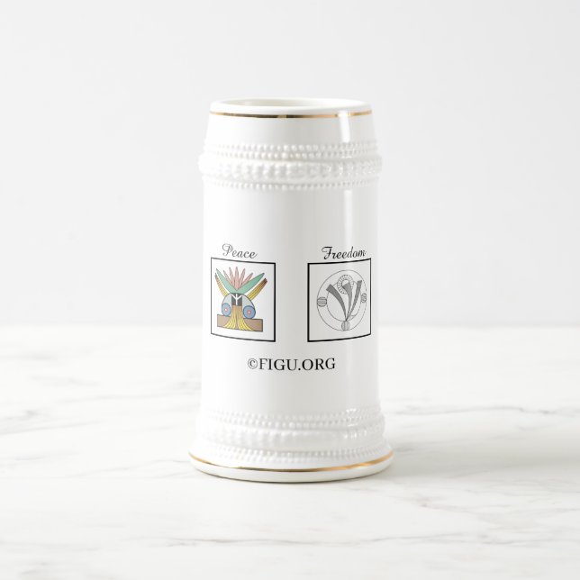 Jarra De Cerveza Love Peace Freedom Harmony (Centro)