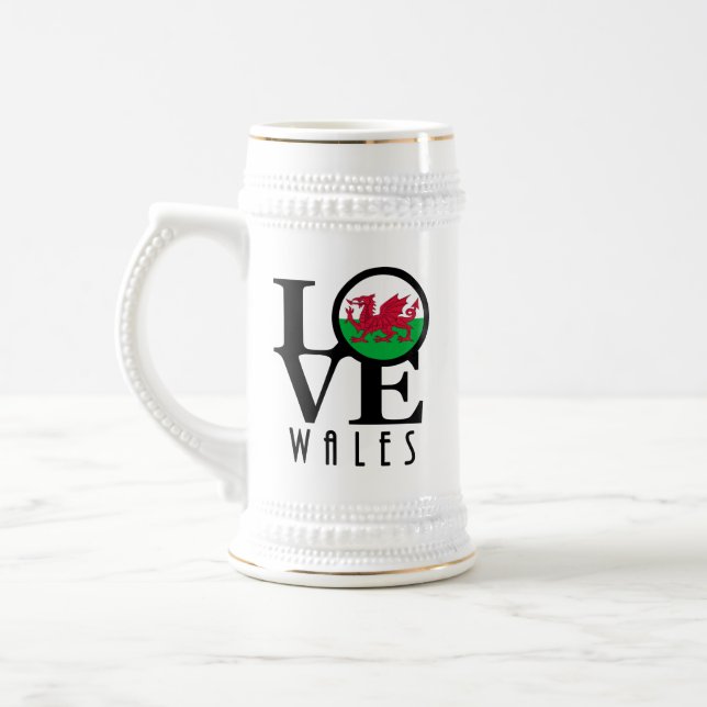 Jarra De Cerveza LOVE Wales (Izquierda)