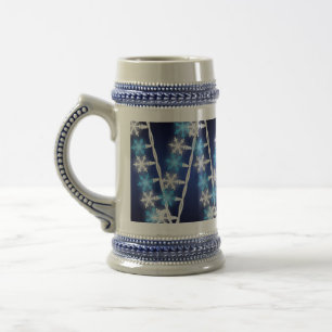 Jarra De Cerveza Luces de Copo de Nieve