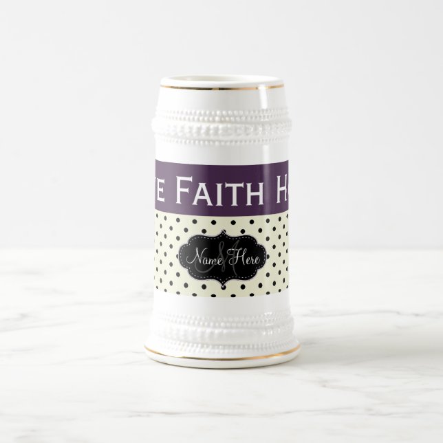 Jarra De Cerveza Lunares de encargo de la violeta de Acai de la (Centro)