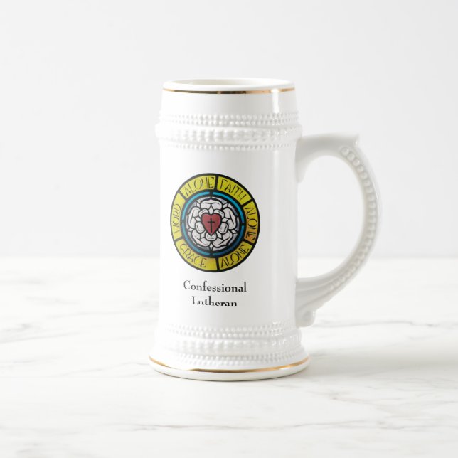 Jarra De Cerveza Lutheran confesional Stein (Derecha)