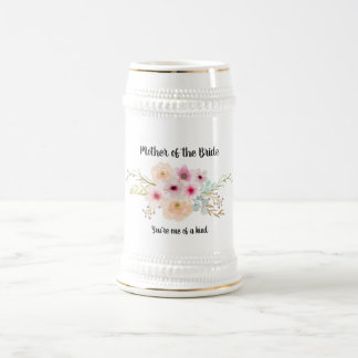 Jarra De Cerveza MADRE acuarela de la fiesta nupcial de la BRIDE