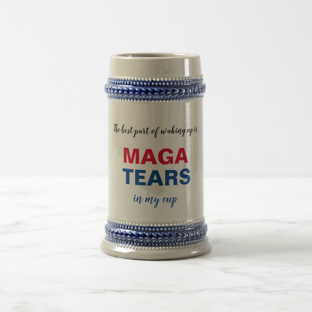 Jarra De Cerveza MAGA lágrimas 2020 Perro electoral de Biden Trump (Centro)