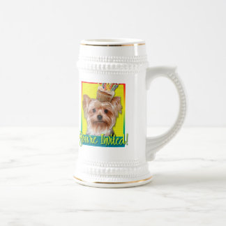 Jarra De Cerveza Magdalena de la invitación - Yorkshire Terrier