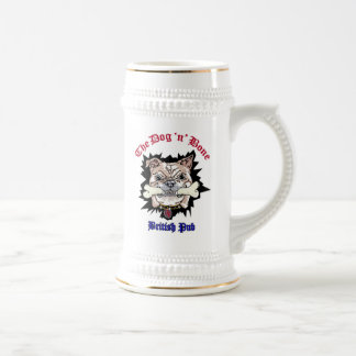 Jarra De Cerveza Mano izquierda de Stein del hueso del perro N