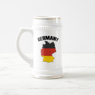 Jarra De Cerveza Mapa de Alemania - Bandera alemana - Viajes de Deu