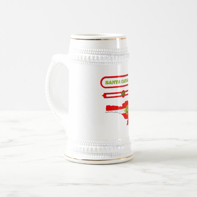 JARRA DE CERVEZA MAPA DE SANTA CATARINA. SAMER BRASIL (Anverso izquierdo)