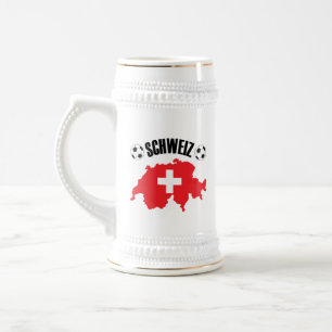 Jarra De Cerveza Mapa de Schweiz Fussball Suiza